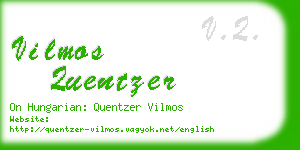 vilmos quentzer business card